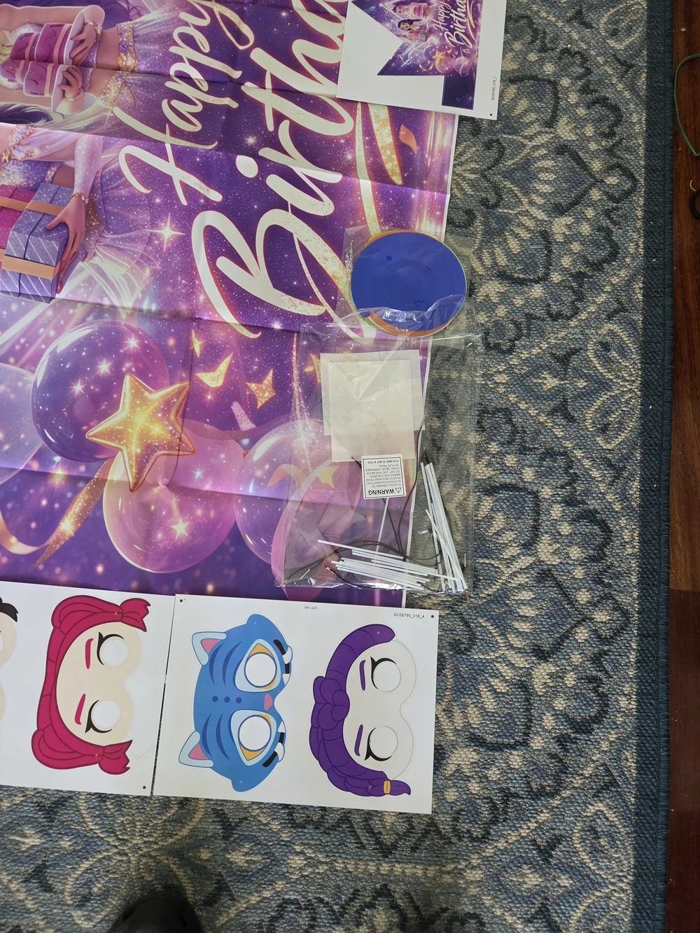 Kpop Demon Hunters Birthday Party Backdrop Banner - Purple Fantasy Design